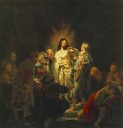 REMBRANDT Harmenszoon van Rijn The Incredulity of St Thomas oil